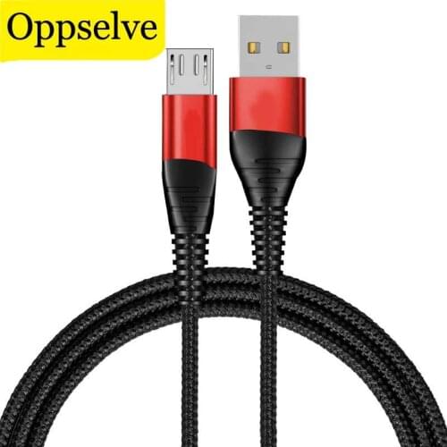 Oppselve 1m 2m 3m Micro USB Cable For Xiaomi Redmi Note 5 Pro 4 Reversible Micro USB Charger Data Cable For Samsung Mobile Phone