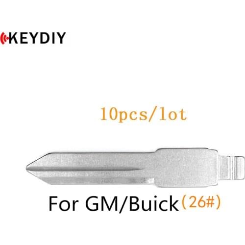 KEYDIY 10 pcs/lot Metal Blank Uncut Flip KD/VVDI Remote Key Blade Type #26 for Buick GM37