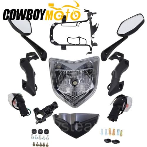 For Yamaha FZ1 FZ1N FZ1-N 2006-2012 Motorcycle Front Light Headlight Headlamp Assembly Housing Kit Rear View Mirror Turn Signals