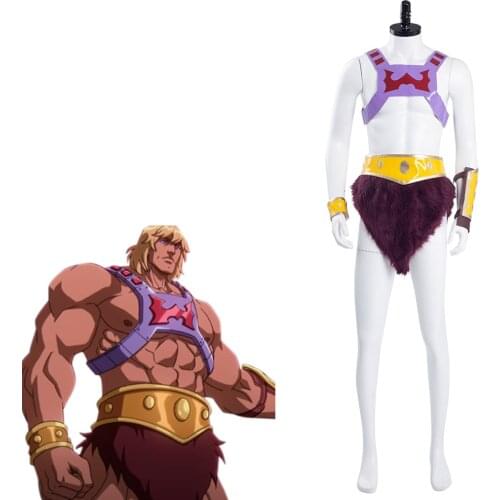 Masters of the Universe He-Man Cosplay Costume Vest Belt Shorts Full Suit Halloween Carnival Outfits