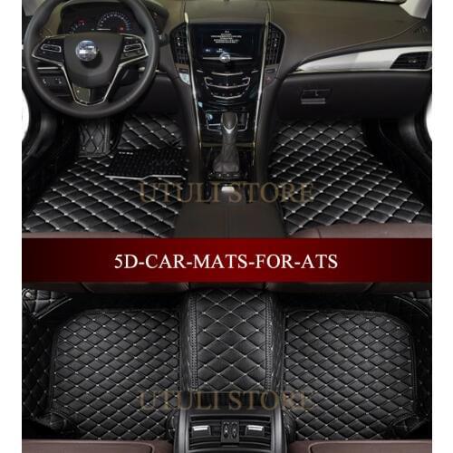 Leather Car floor mats carpet for Cadillac ATS custom fit car styling all weather floor liners foot mats