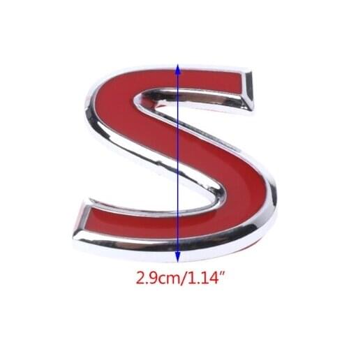 Red S Metal Emblem Badge Sticker for Infiniti Q50 Q50L Q30 Q70