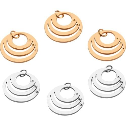 Stainless Steel Round Dog Tags Pendant Army Dogtags Necklace Fashion Charm Jewelry Findings