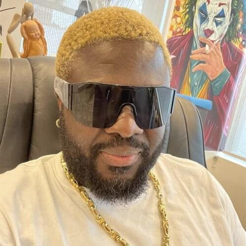 2021 New Rimless Men Sunglases Fashion Oversized Sunglasses Women Vintage Tide Big Frame Glasses Vogue Oculos De Sol Masculino