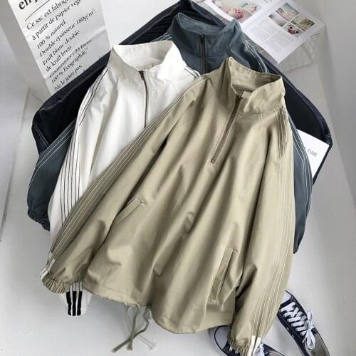 2021 new style Round Neck Sweater Couple Student Wear Fashion Hoodie Autumn BF Style Loose Jacket