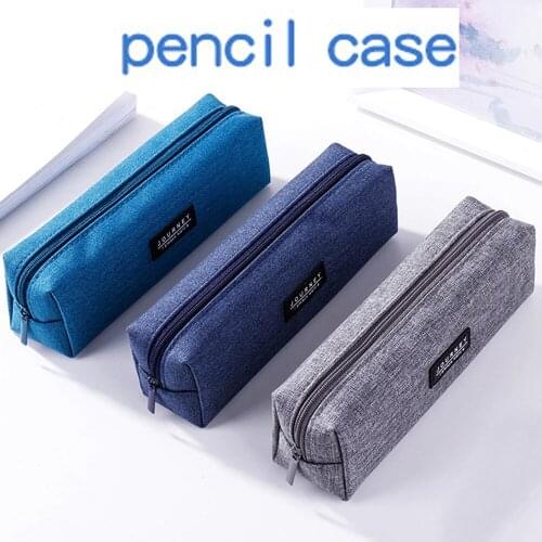 2 Pcs New Large Pencil Case Big Capacity Boy Girl Pencil Pouch Estojo Escolar Stationery Canvas Pencil Bag School Supplies