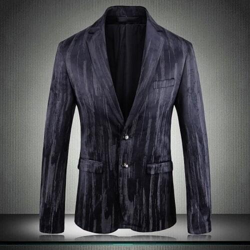 New Male Blazer Luxury Single Breasted Wedding Party Prom Blazers Men Plus Size 4XL 5XL Blazer Masculino Slim Man Suit Jacket