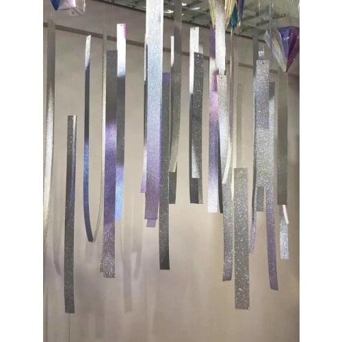 8x30cm Sequins Bar Pendant Wedding Party Events Mall Festival Decoration DIY Party Decorative Supplies