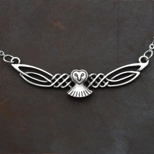 10pcs Antique Silver Celtics Owl Pendant Large Tribe Bird Necklace Ancient Norse Viking Totem Jewelry