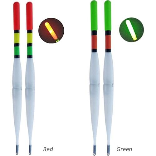 2pcs Fishing Float LED Electric Light Stick Deep Water Luminous Electronic Floats Bobber Fishing Tackle Gear Night Fishing Tools