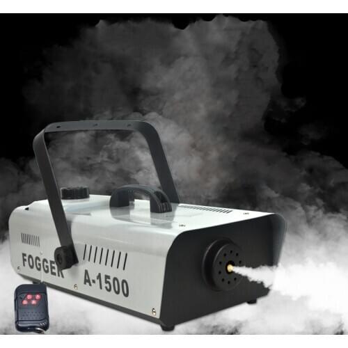 1500W Smoke Machine Professional Thermostatic Fog Machine Remote or Wire Control DJ Disco Wedding Fogger Machine Stage lights