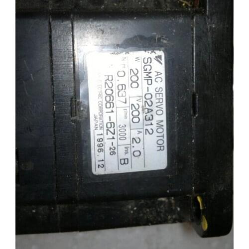 SGMP-02A312 SERVO MOTOR , used in good condition . 80% appearance new , good working , free shipping