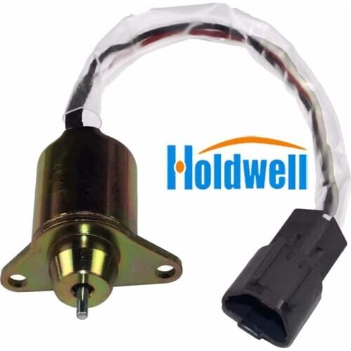Holdwell 24V Shut Off Solenoid 119653-77950 for Yanmar Engine 4TNV94L-SFN 4TNV98L-SFN 4TNV106-GGE R55-7 R60-7 3TNE84