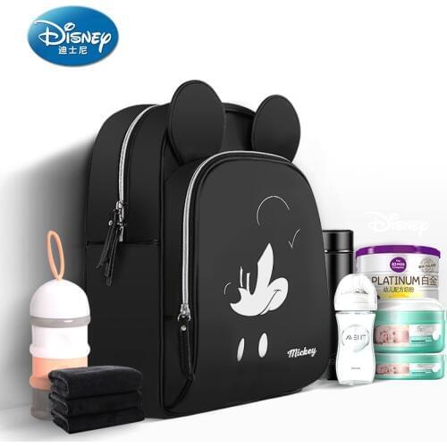 Disney PU Leather Maternity Bag Mummy Nappy Bags Large Capacity Baby Bag Travel Backpack Design Nursing Diaper Bag for Baby Care
