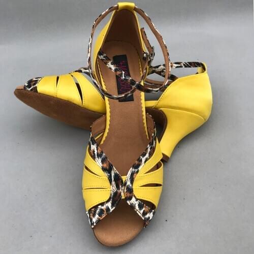 Low Heel Latin Dance Shoes For women Salsa shoes pratice shoes comfortable shoes MS6223YLS high heel available