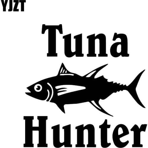 YJZT 16CM*16CM Beautiful And Practical Deep Sea Fish Letter Decals Family Car Car Stickers Black/Silver C30-0231