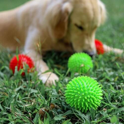 1PC Pet Toy Dog Squeaky Ball Pet Spike Ball Fetch Chewing Ball Teething Toy Wear Resistant to Bite Toy for Dog Puppy Toy