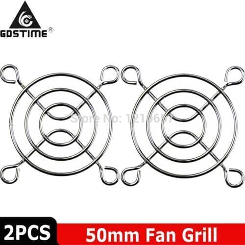 2Pieces LOT Fan Protection Net Grille 5CM 50mm Fan Iron Mesh Computer Case Fan Safety Net