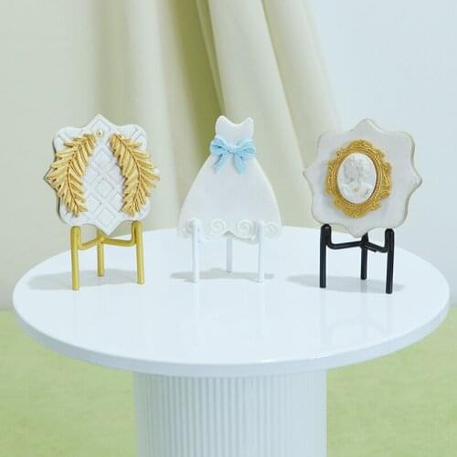 5PCS/SET Donuts Biscuits Holder Racks Metal Cakes Display Plates for Baking Biscuits Candy Tray Wedding Dessert Tableware