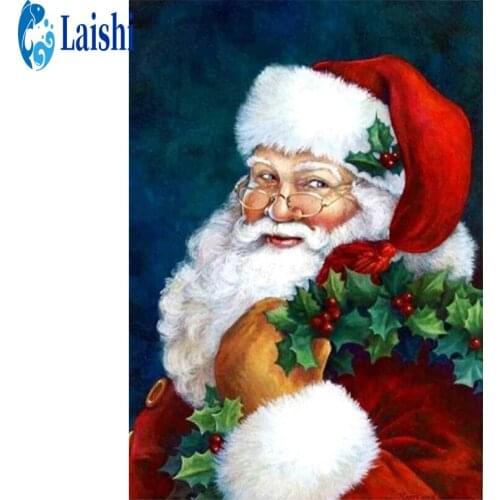 5D DIY Diamond painting Christmas decoration Santa full/round diamond character mosaic cross stitch mosaic home decor label