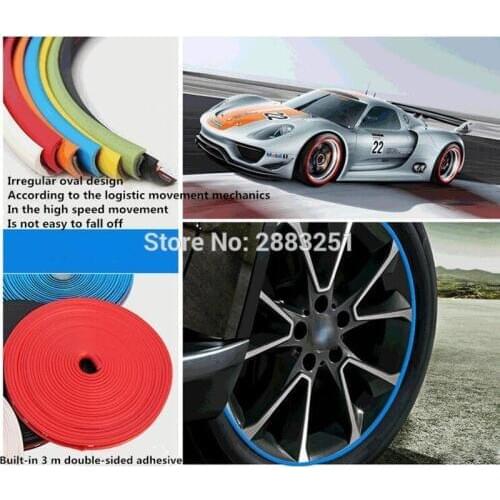 8M Car Styling Car Wheel Hub Sticker Decorative Strip for Jaguar xf xe x-type xj s-type stickers f-pace guitar XFR Accessories