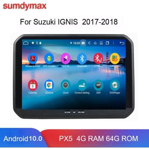 Android 10 car dvd gps navigaiton multimedia player for IGNIS 2017 2018 audio stereo autoradio wifi bluetooth DSP RDS