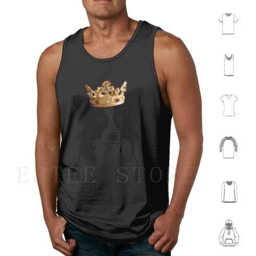 Border Collie Dog Wearing Crown Tank Tops Vest Sleeveless Miller Sye Border Collie Border Collie Border Collie Lover Border