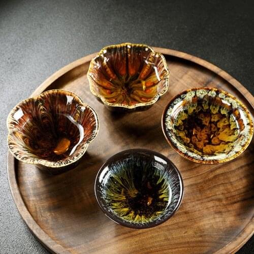 Master Tea Cup Tea Bowl High Quality Kiln Baked Kong Fu Glaze Cups Ceramic Individual Single Cup Tea Set
