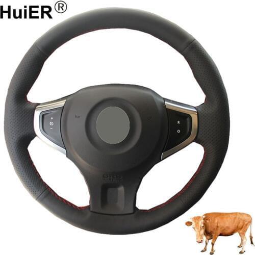 Hand Sewing Car Steering Wheel Cover Top Layer Cow Leather For Renault Koleos 2009-2011 2012 2013 2014 2015 2016 Samsung QM5