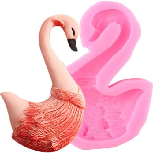 Swan Silicone Mold Wedding Fondant Cake Decorating Tools DIY Cake Baking Cookie Molds Chocolate Candy Polymer Clay Moulds