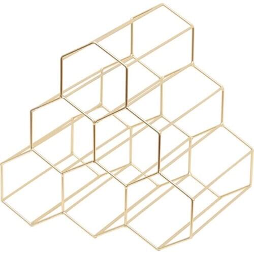 Creative Geometric Wine Rack Metal Simple Household Grape Wine Rack Restaurant Living Room Bar Wine Cabinet Wine Display