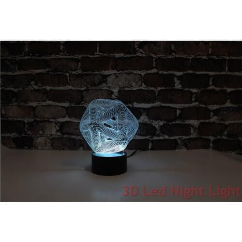 Top Sale Living Room Table Lighting 3D Led Indoor Night Lights with RoHS Certificate YJM-2897