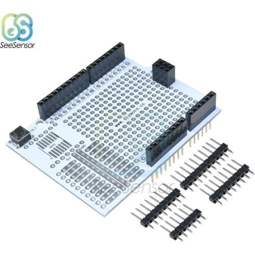 Prototype PCB Development Bread Board Expansion Shield Board Breadboard Protoshield Module For Arduino UNO R3 Diy Kit 2.54mm