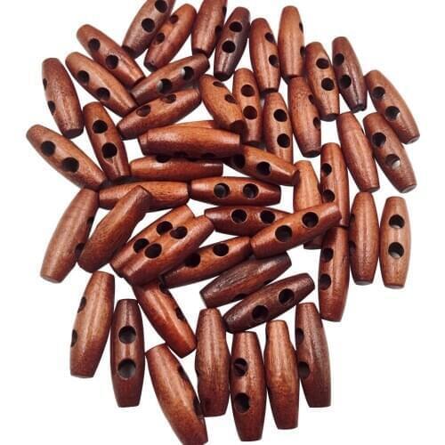 Set of 50 Olive-shaped Buttons, Toggle Button, Wooden Coat Buttons, Button
