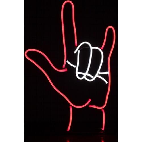 Neon Signs Costom Art Personalize Hand Gesture Decorate Hanging On The Wall Indoor Finger Neon Led Light Sign Bar Home Room