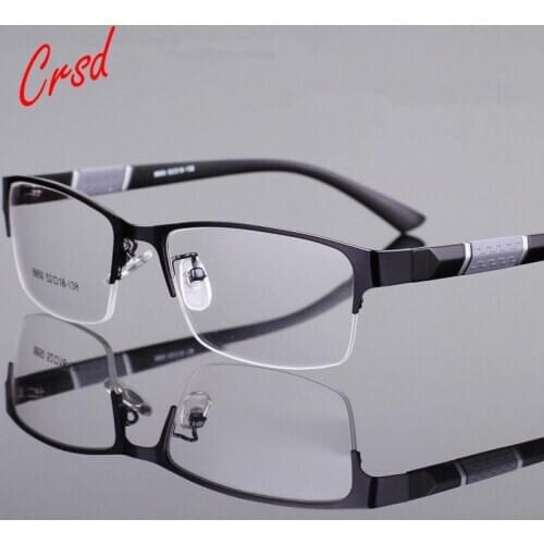 CRSD New Myopia Glasses Men Retro Metal Frame Square Students Myopia Glasses Frame for Women -1.0 To -6.0 Men Wearglasses