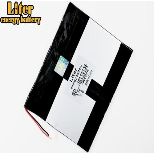 Polymer lithium ion battery 35110135 3.7v 7600mAh , Tablet PC Battery , Perfect quality of lar