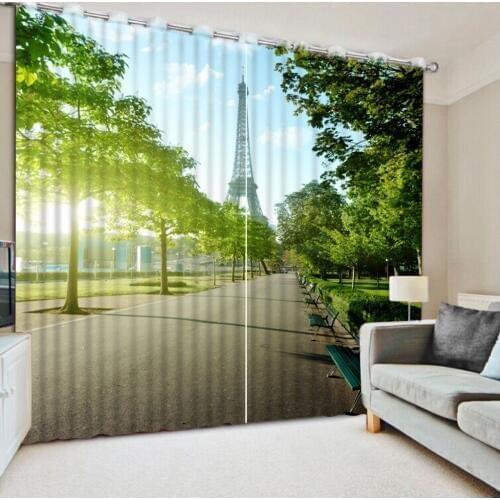 Luxury Living Room Curtains 3D Curtains For The Bedroom Kitchen Modern Window tower curtains scenery