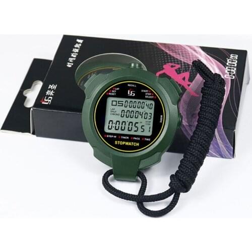 Stopwatch Timer Large Display with Date Time Alarm 12/24 Hour Calendar Alarm Shock Resistant Stopwatch Outdoor Sports
