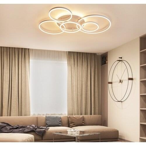 Post-modern home living room dining room LED ceiling lights Ring simple bedroom study ceiling lamp art lighting