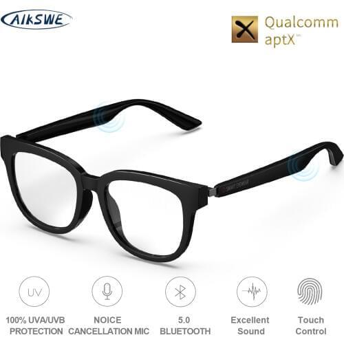 AIKSWE SMART EYEWEAR Bluetooth 5.0 Anti-blue Light Glasses Touch Wireless Stereo Music With HD Mic PK HUAWEI X GENTLE MONSTER