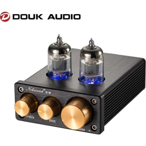 Douk Audio NS-10P Mini Vacuum Tube Preamp Treble Bass Tone Control Stereo Audio Preamplifier