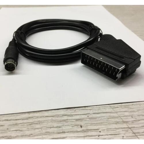 BUKIM Black 1.8M/6FT Scart AV TV Video Cable Lead For Sega Saturn NTSC & PAL Version Game Accessory Cables