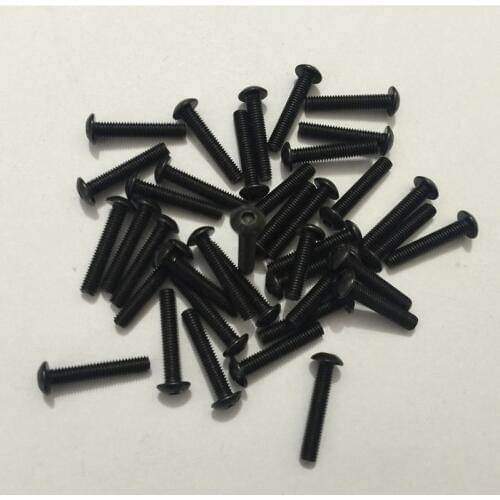 100PCS M3 series 10.9 round head hex socket screws M3*6/8/10/12-50 mm the mushroom head hex socket screws