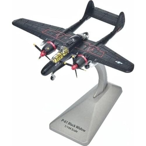 High simulation 1/144 P61 Black Widow Furnishing Articles Fighter Alloy Model Toys Kids Gifts New Retail Box Free Shipping