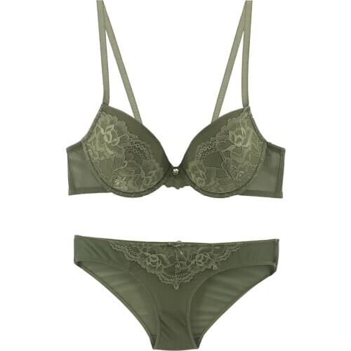 Women clothes pajama sets Soft Push Up Padded Lace Bra Set