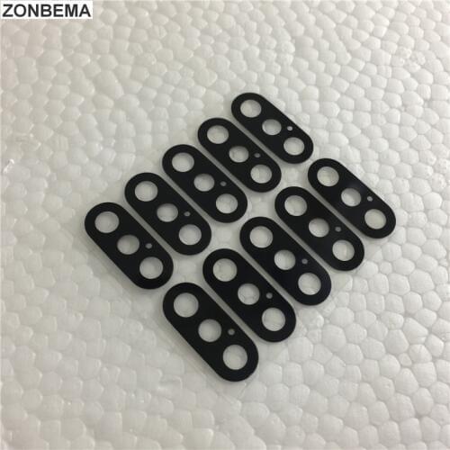 ZONBEMA 100pcsFor iPhone X Xr Xs Xs Max Back Rear Camera Glass Lens with Sticker Adhesive Replacement Parts