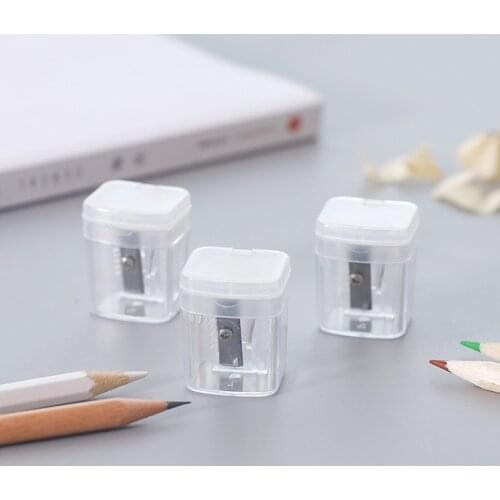 1X Clear Simple Pencil Sharpener for Wooden Pencils Kids Student Stationery