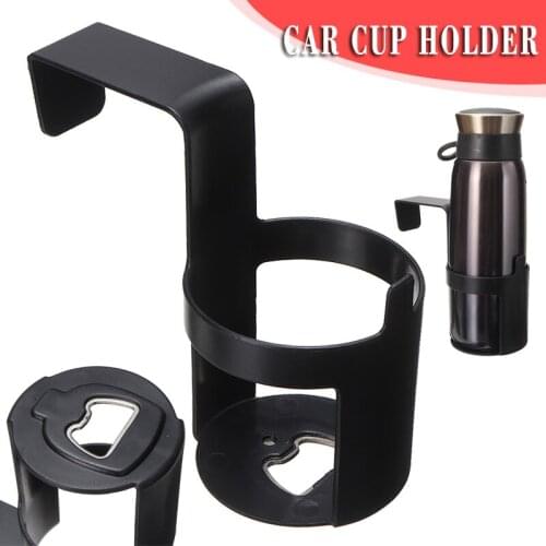 1pc Car Truck Door Interior Cup Holder Opener In The Auto Cup Holder Drink Water Bottle Support Mount Stand Black Plastic Parts