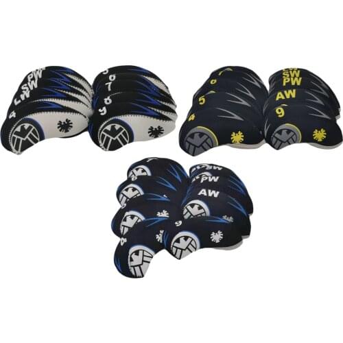 10pcs/set Waterproof Golf Club Iron Cover Headcover for